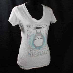 My Neighbor Totoro Anime Juniors Medium V Neck T Shirt Top